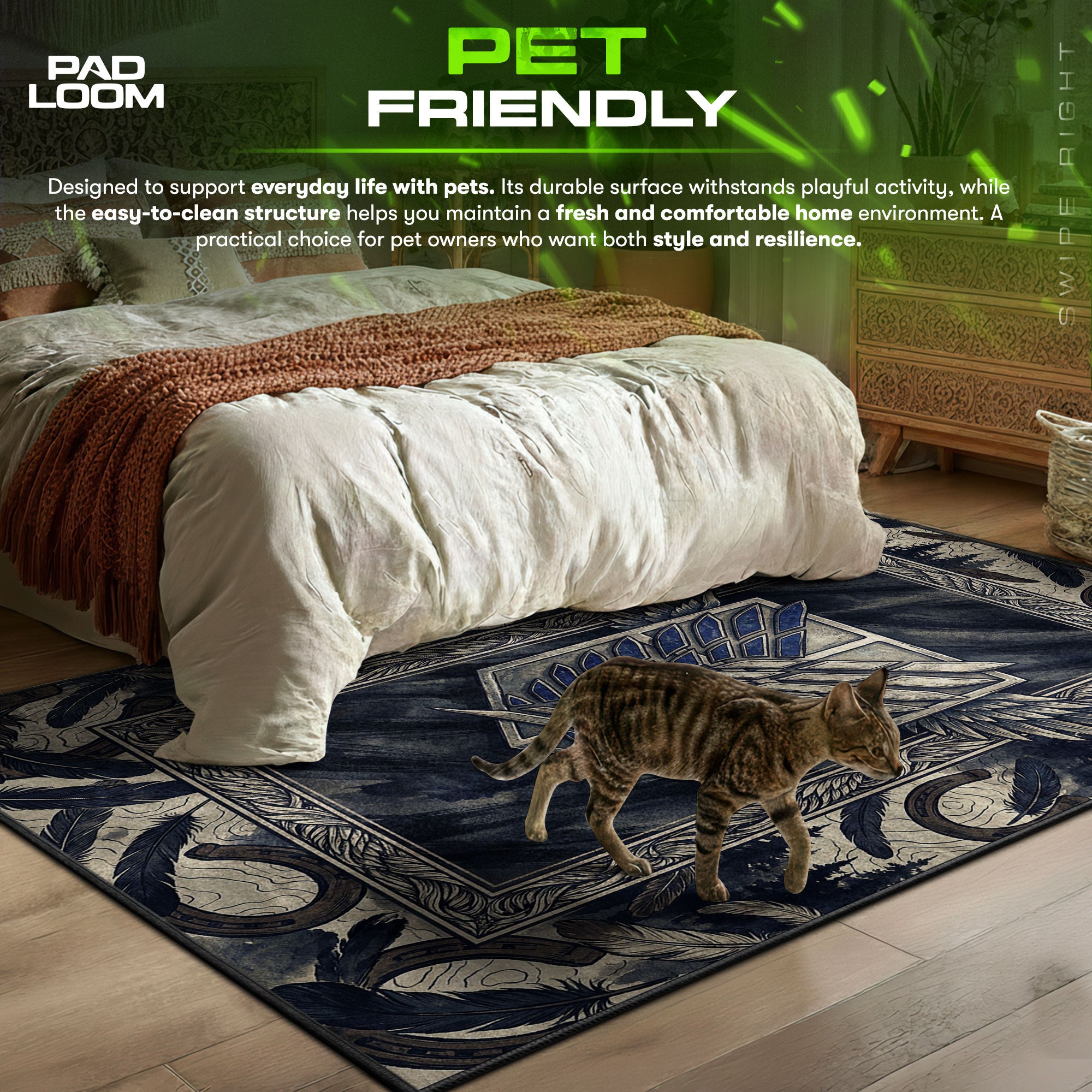 Teppich mit Flügeln der Freiheit des Aufklärungstrupps - Stuhlmatte Attack on Titan