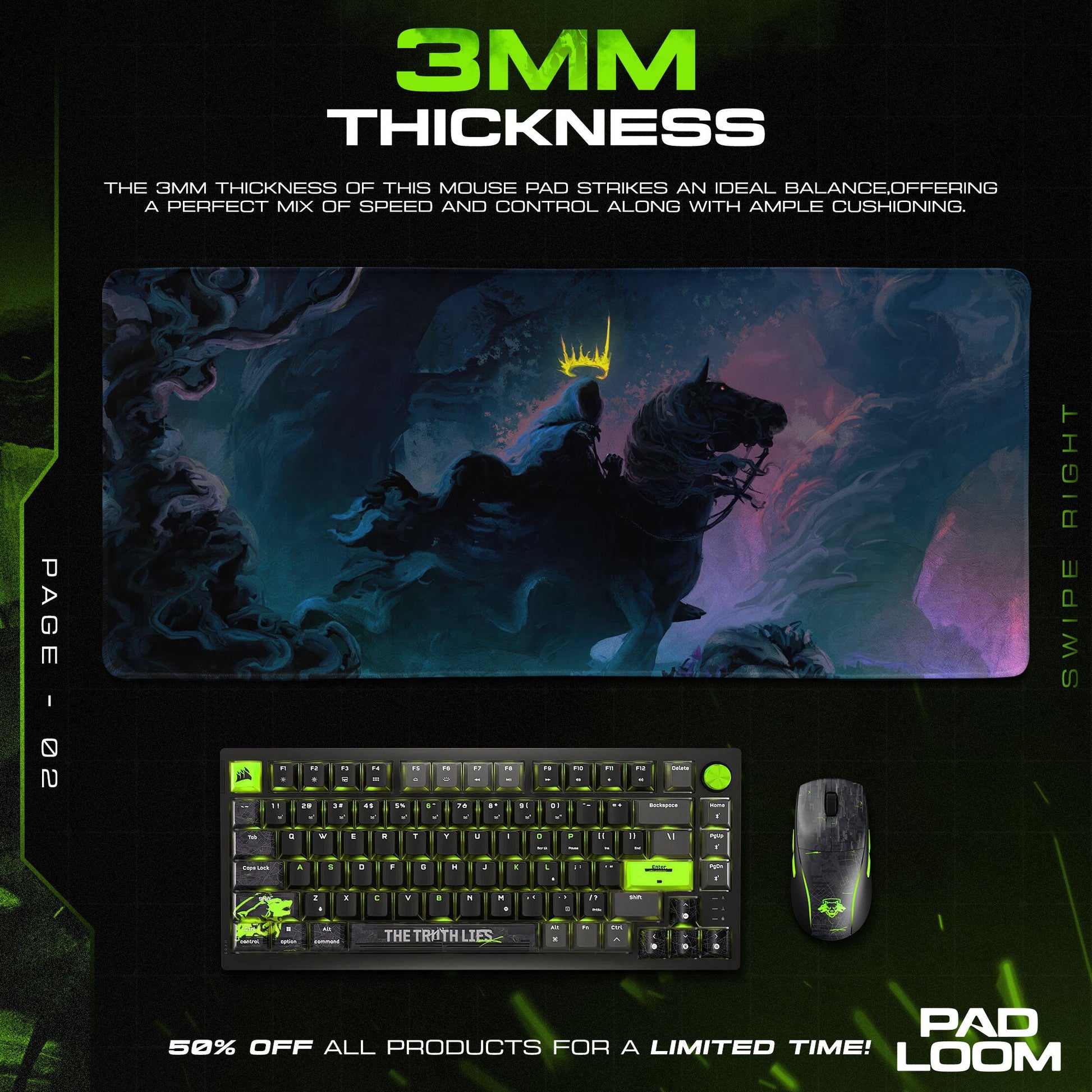 Witch-King of Angmar Mouse Pad - LOTR Fantasy Gaming Mouse Pad Padloom