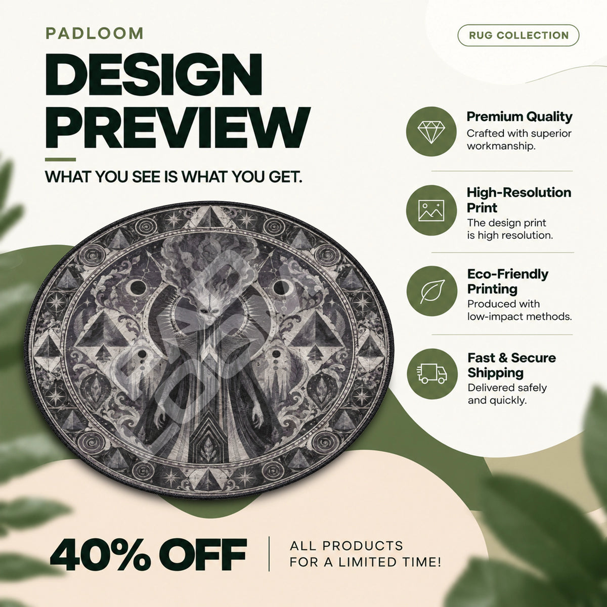 Witness Pyramid Round Rug - Destiny 2 Chair Mat