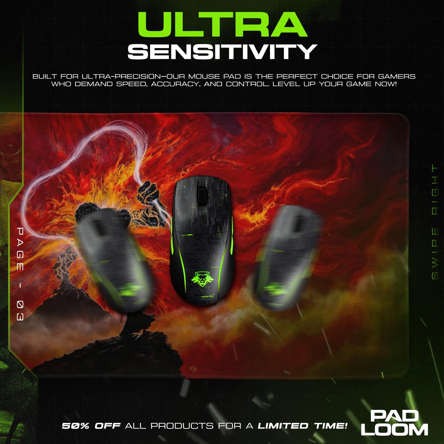 Wizard vs Balrog Bridge mouse pad – 11 sizes from 30×40 cm to XXL desk mat
