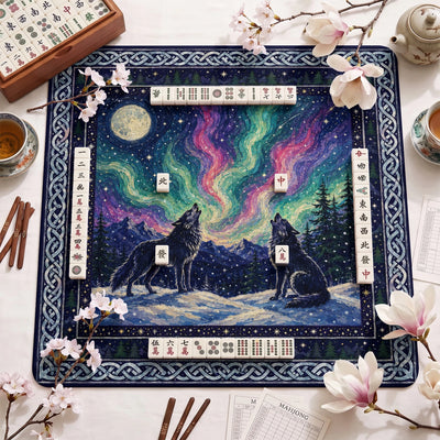 Wolfsmond Mahjong-Matte - Mah-Jongg Tischmatte