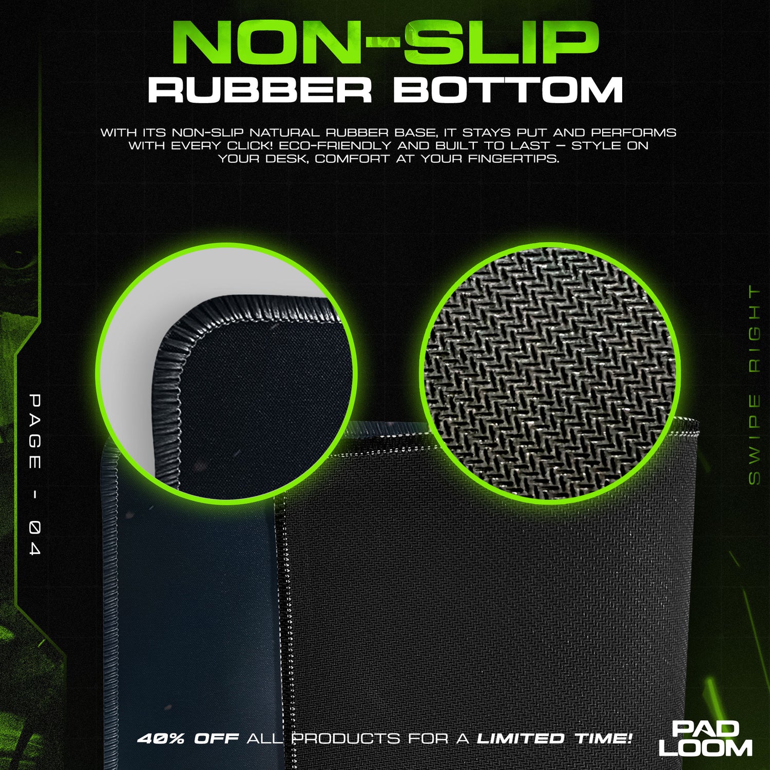 Detailed close-up of Wolverine mouse pad pattern