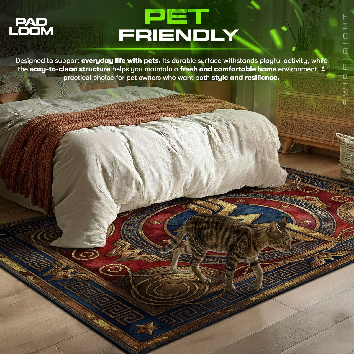 Detailed close-up of Wonder rug pattern