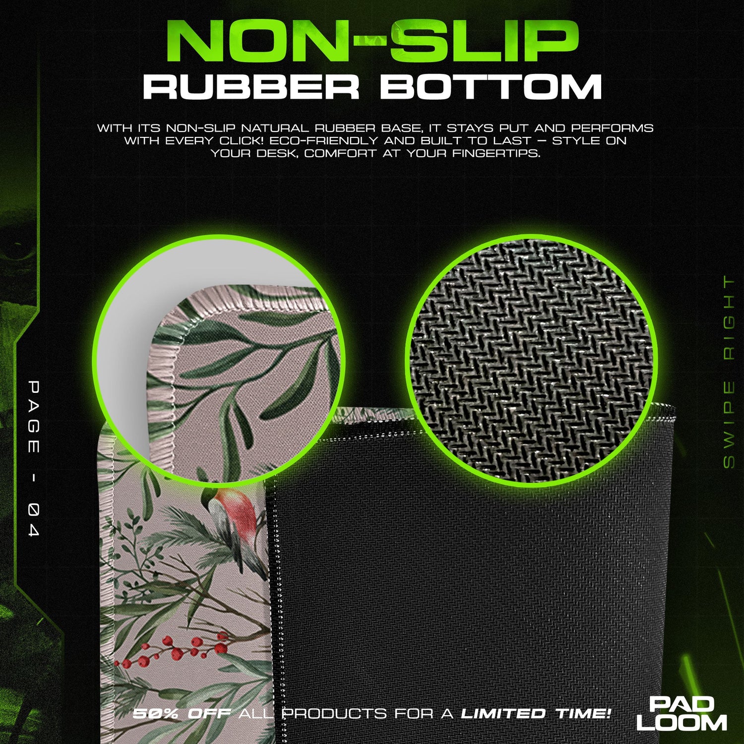 Woodland Sparrow Mouse Pad - Nature Aesthetic Desk Mat Padloom