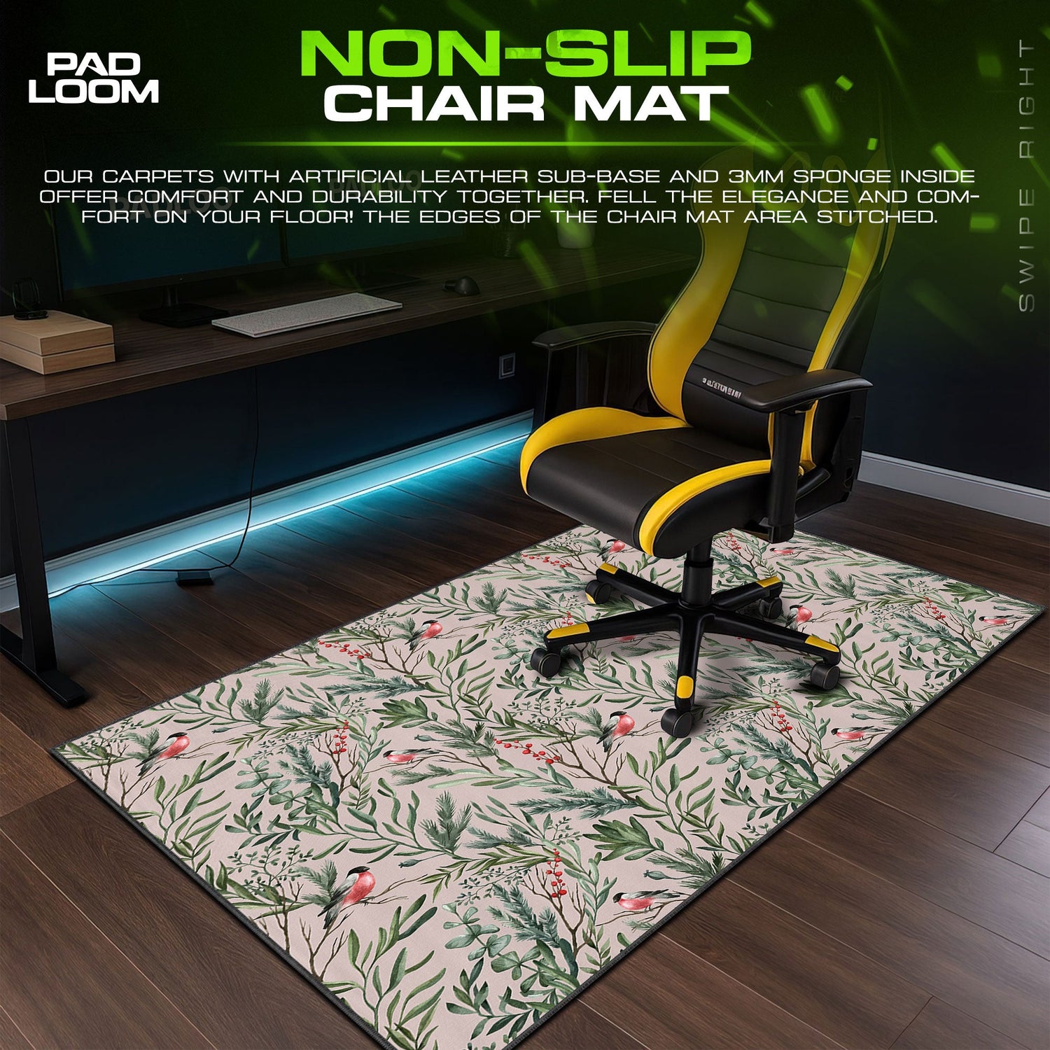 Woodland Sparrow Mouse Pad - Nature Aesthetic Desk Mat Padloom