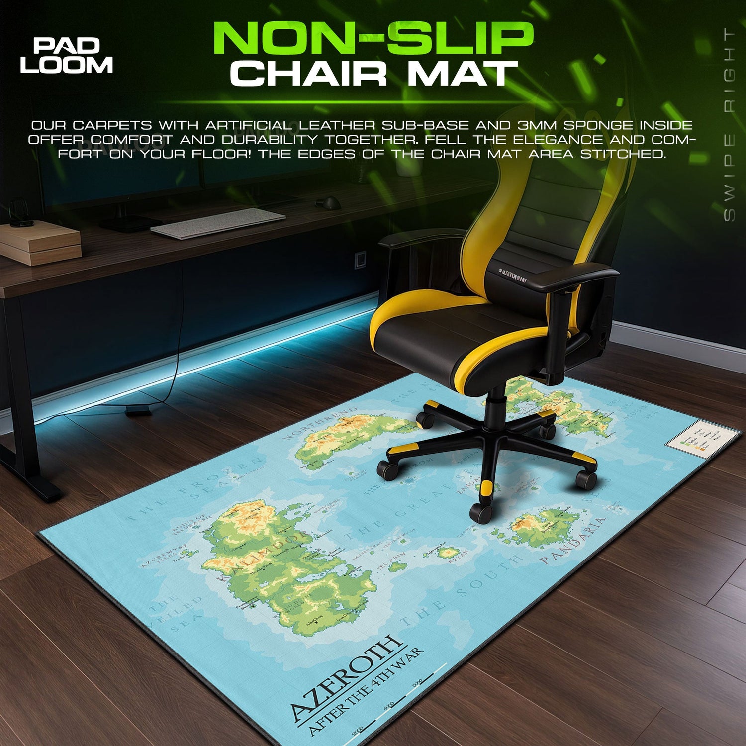 World of Warcraft Azeroth After the 4th War Mouse Pad Padloom