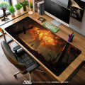 World of Warcraft Burning World Tree Mouse Pad, Gaming Desk Mat Padloom