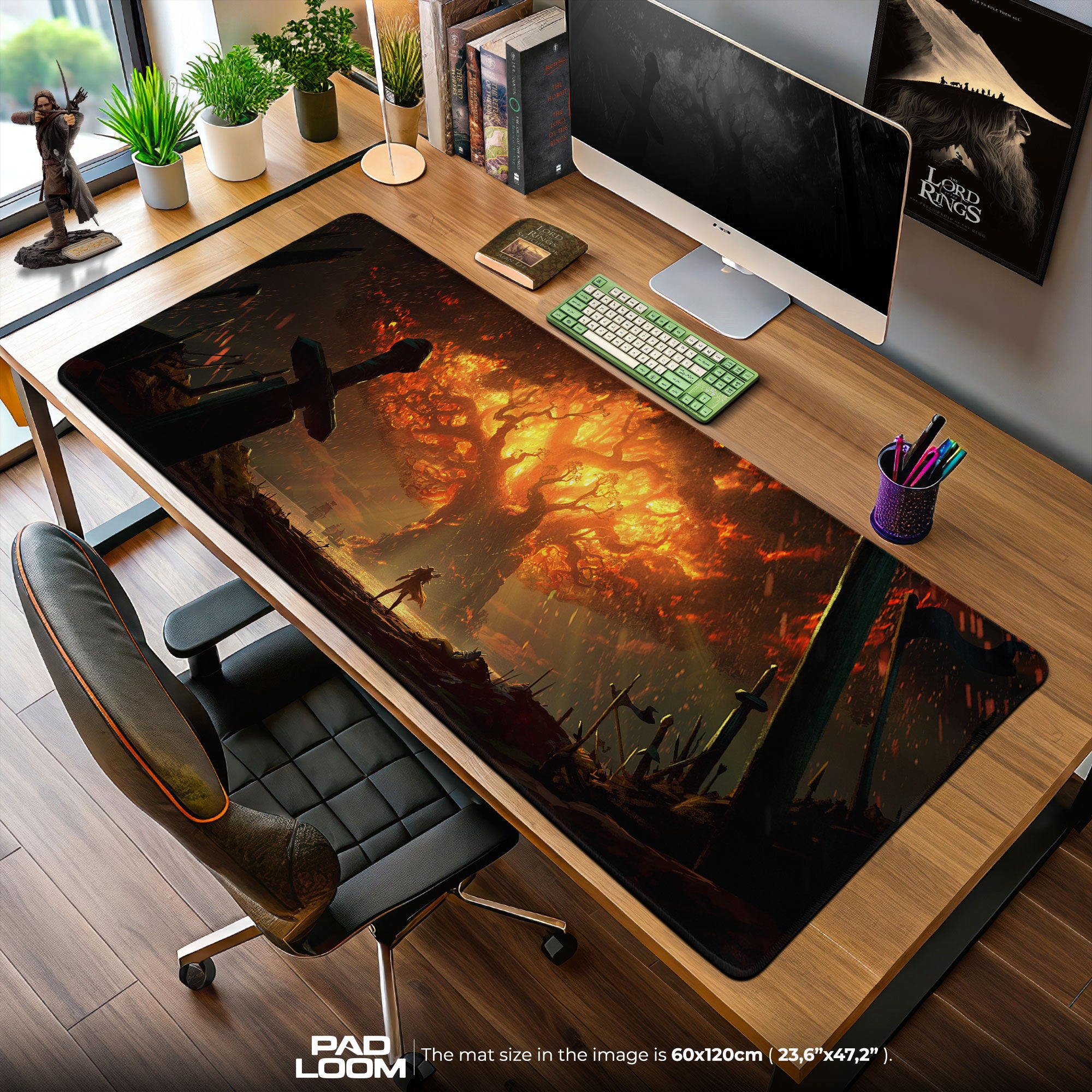 World of Warcraft Burning World Tree Mouse Pad, Gaming Desk Mat