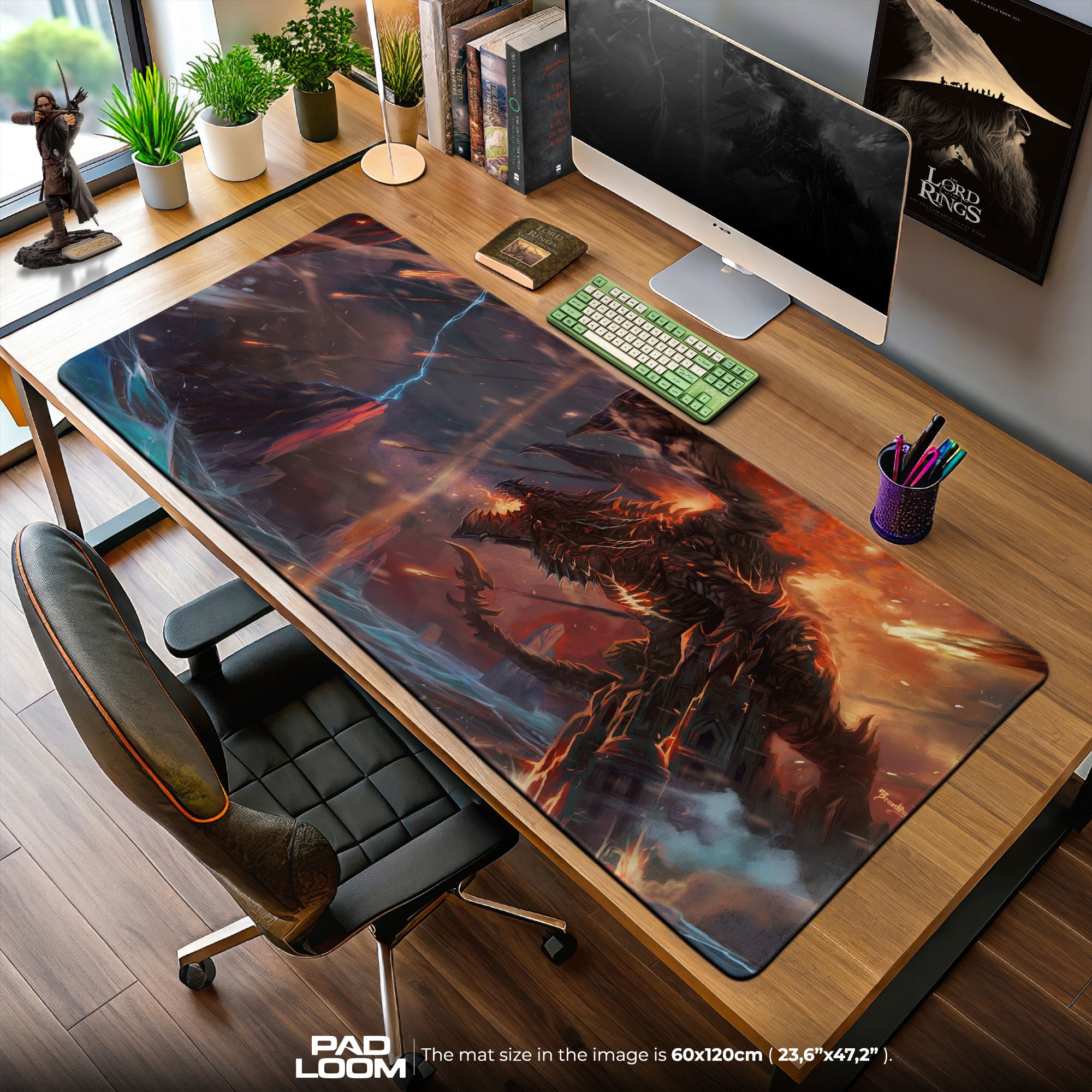 World of Warcraft Deathwing Mouse Pad – Cataclysm Flame Game Desk Mat