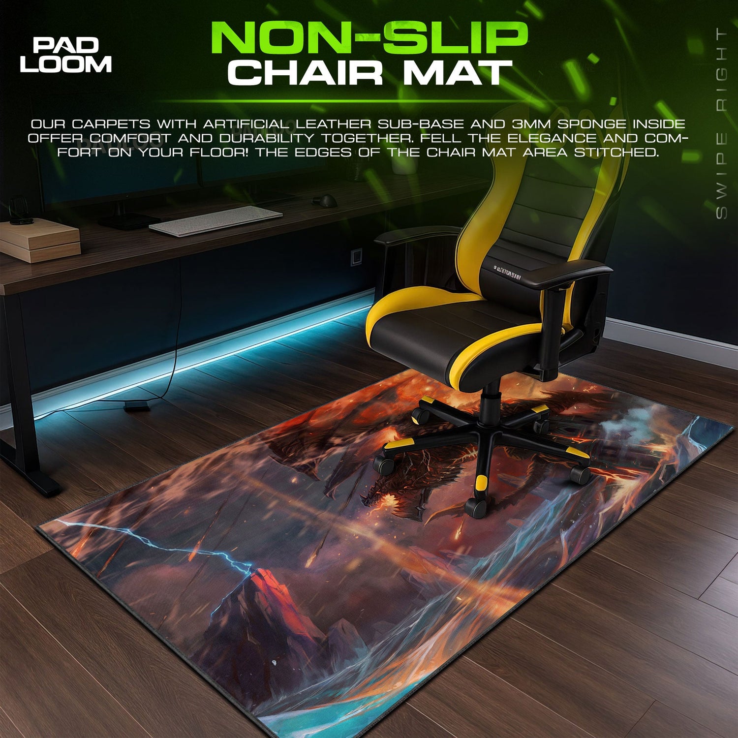 World of Warcraft Deathwing Mouse Pad – Cataclysm Flame Game Desk Mat Padloom