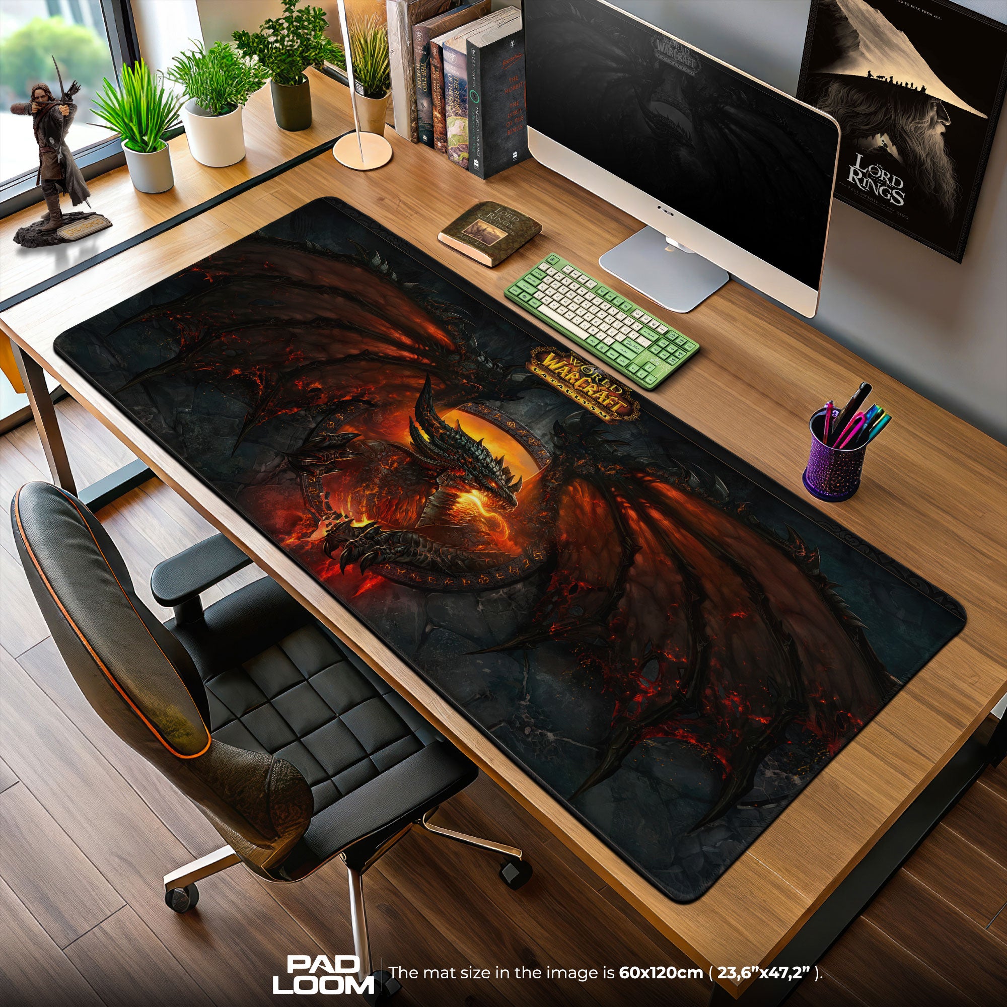 World of Warcraft Deathwing Mouse Pad – Dragon’s Wrath Game Desk Mat
