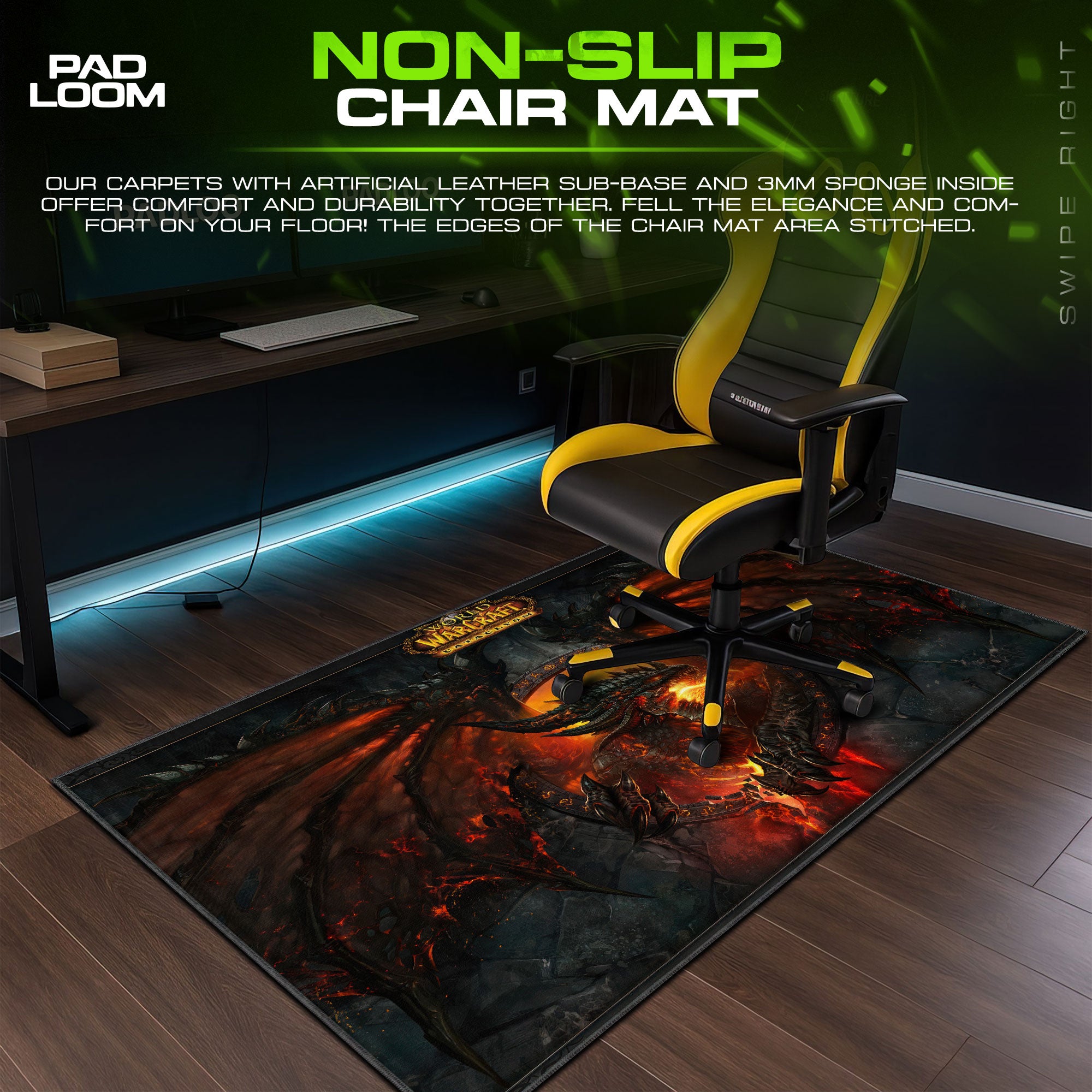 World of Warcraft Deathwing Mouse Pad – Dragon’s Wrath Game Desk Mat