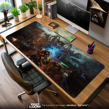 World of Warcraft Epic Battle Mouse Pad, MOBA Gaming Desk Mat