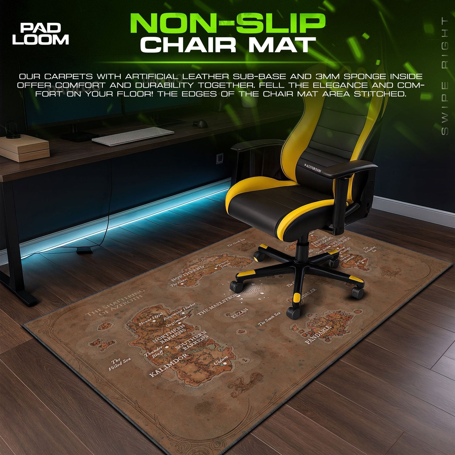 World of Warcraft Shattering of Azeroth Mouse Pad – Gaming Desk Mat Padloom