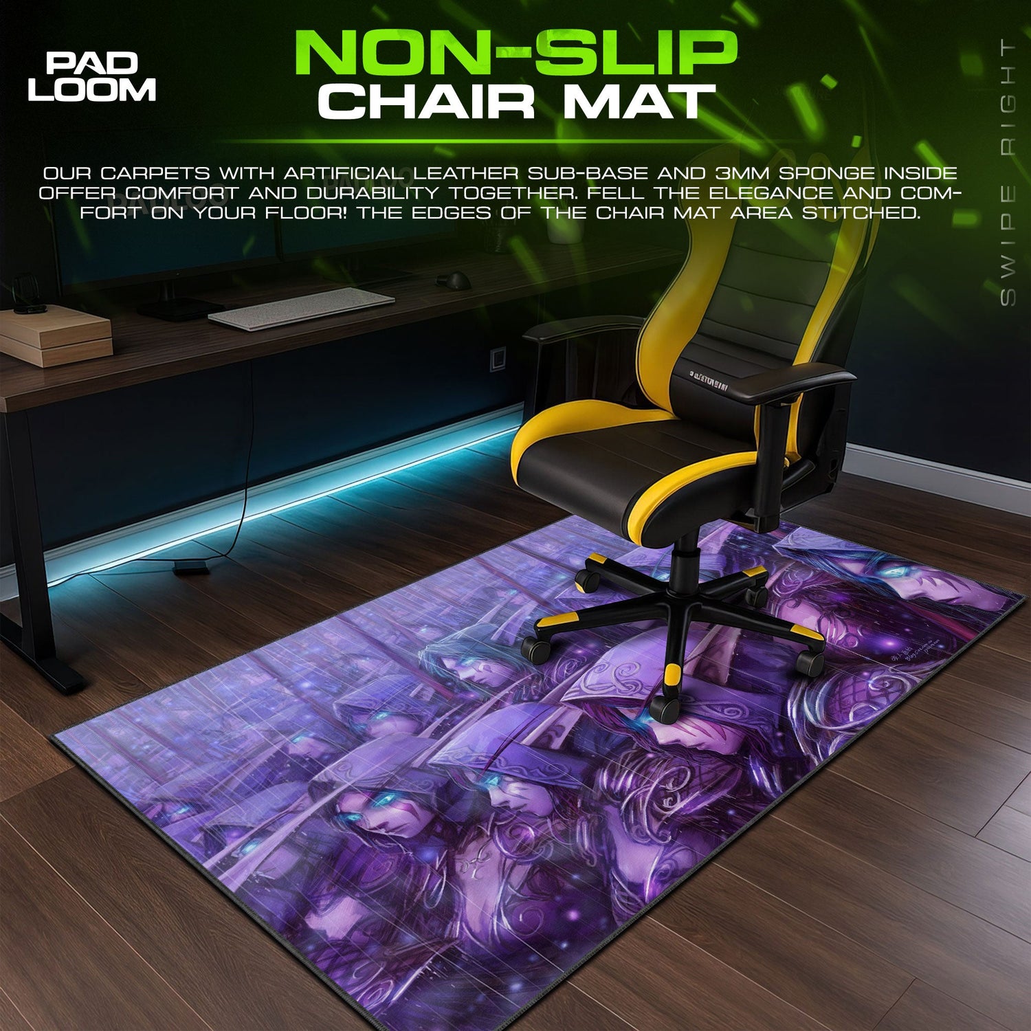 World of Warcraft Sylvanas Shadows Mouse Pad, MOBA Gaming Desk Mat Padloom