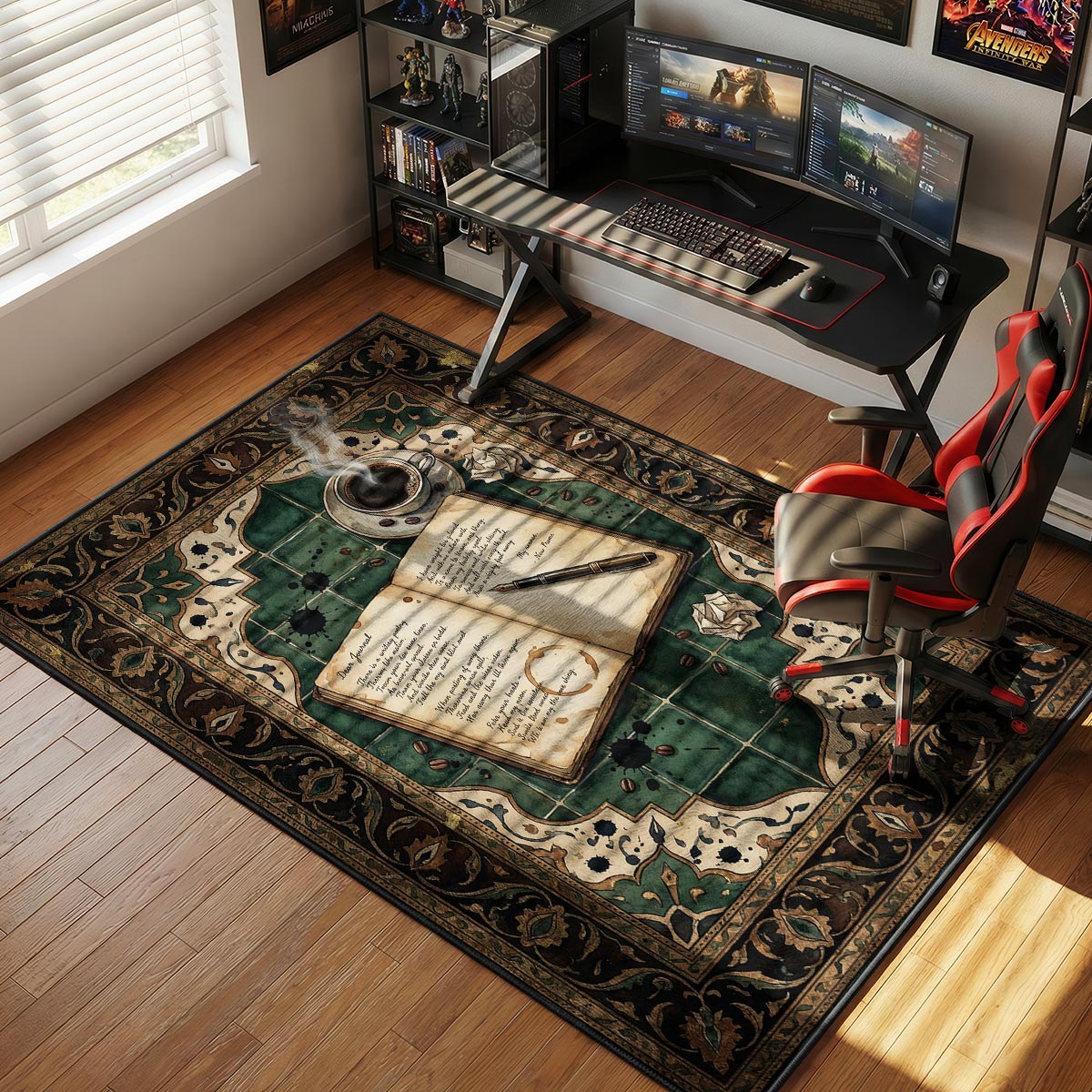 Literary Rug Writer's Journal Coffee Rug | Literary Rug – Padloom