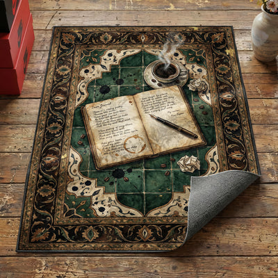 Writer's Journal & Coffee Rug — Literary Cafe Area Rug