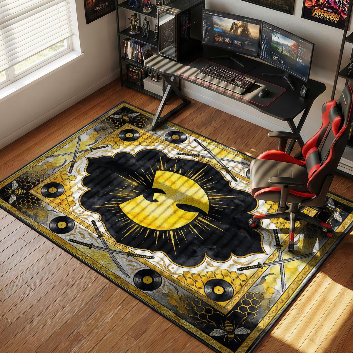 Wu Tang Clan Gold Killa Beez Streetwear Floor rug — main product view