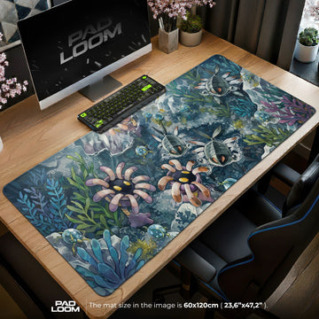 Wugtrio Coral Reef Mouse Pad – gaming desk mat by Padloom