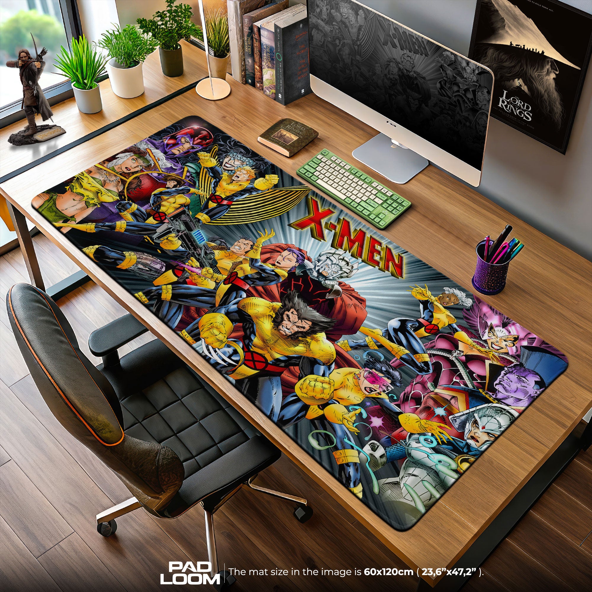 X-Men Mouse Pad, Classic Team Marvel Gaming Desk Mat