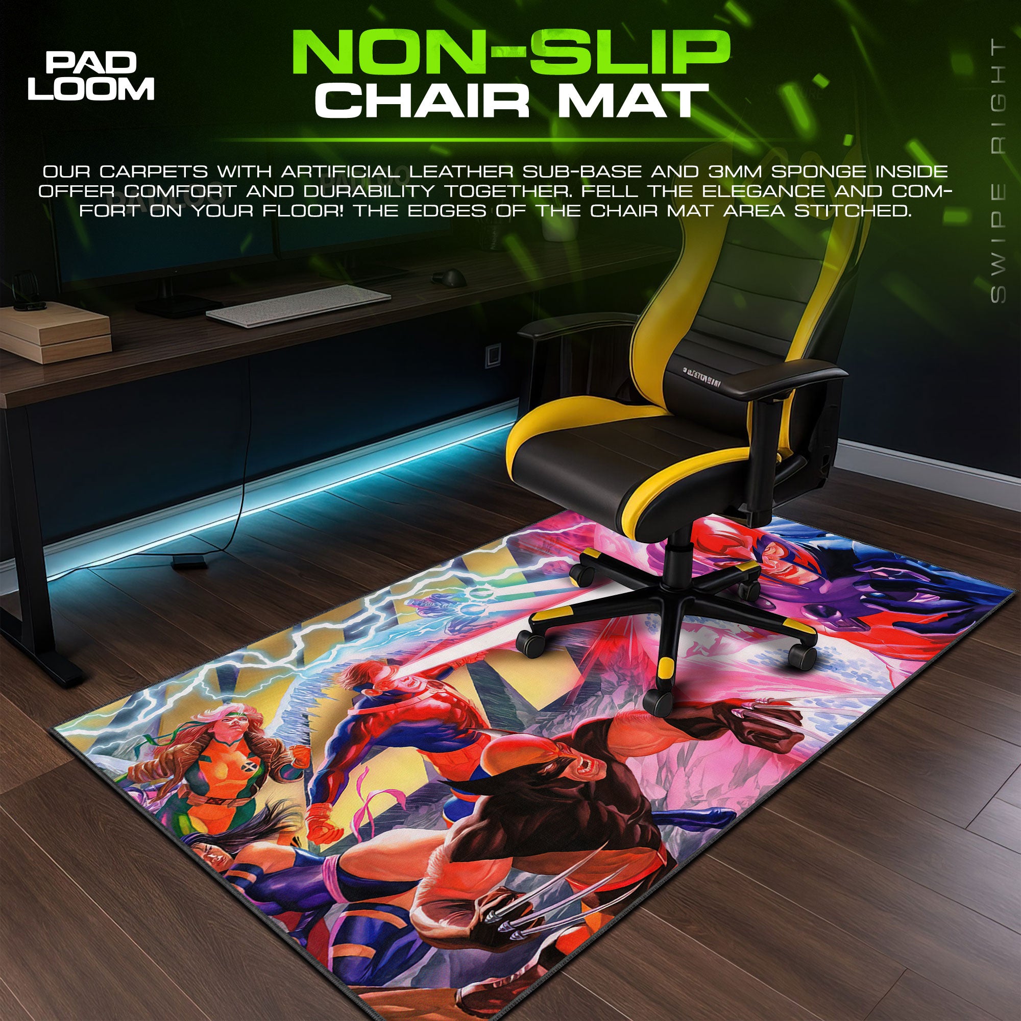 X-Men Mutant Showdown Mouse Pad, Marvel Gaming Desk Mat