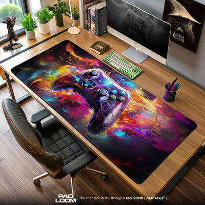 Xbox Controller Flames Mouse Pad, Game Gamer Desk Mat