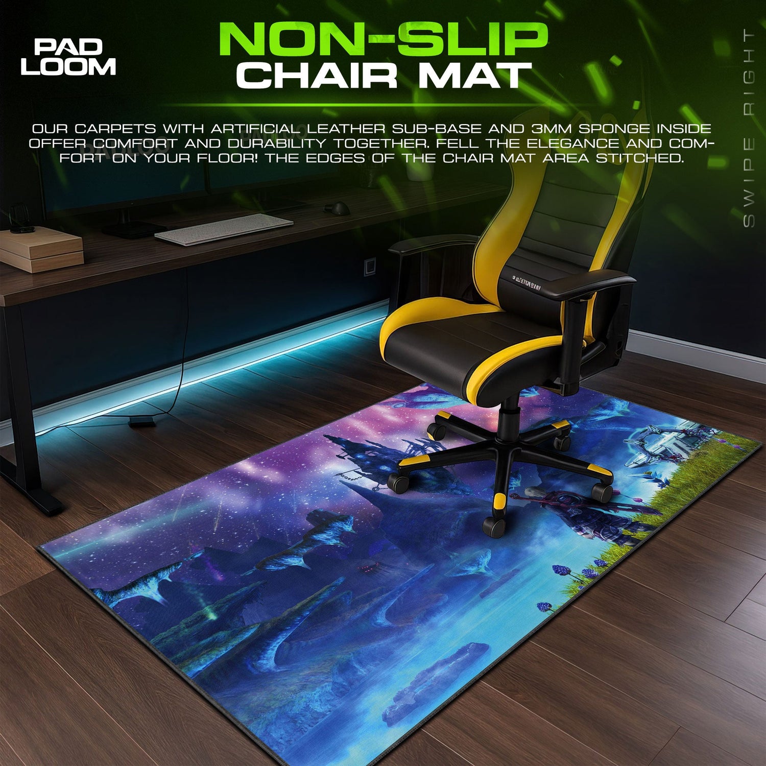 Xenoblade – Ether Sky Vista Mouse Pad, Game Gamer Desk Mat Padloom