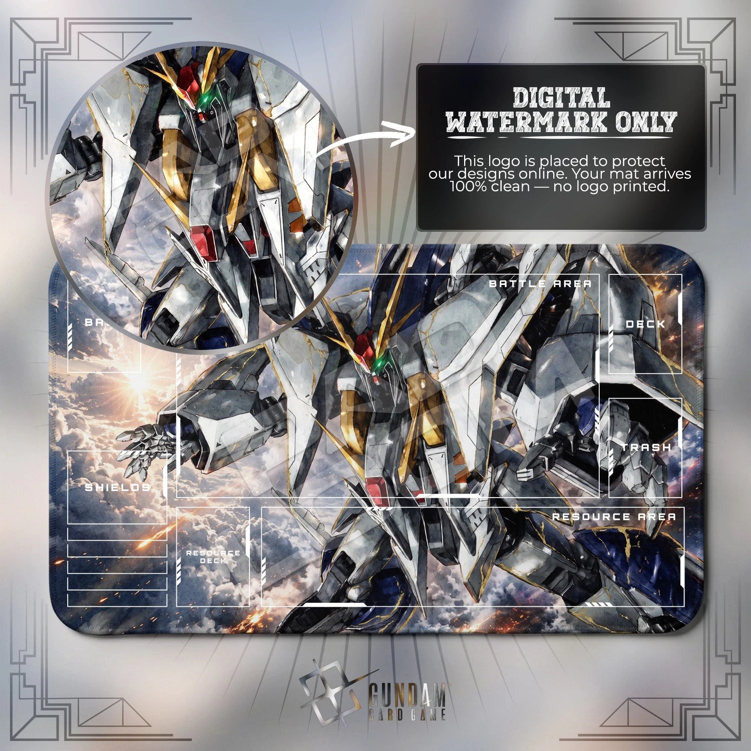 Xi Gundam Flash Playmat - TCG Card Game Mat