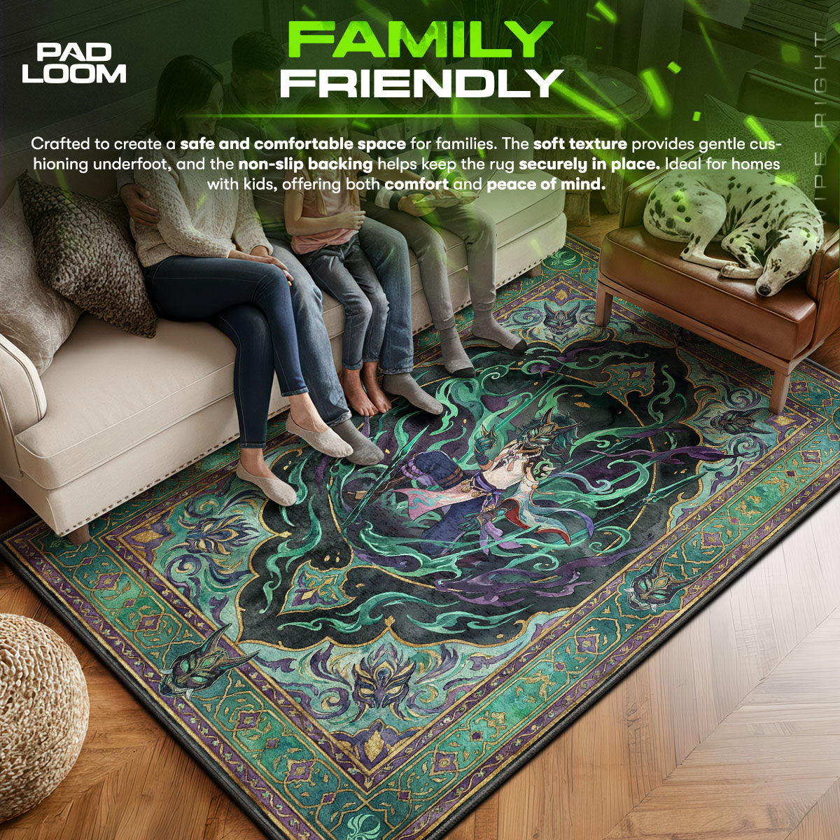 Xiao Yaksha Mask Rug - Genshin Impact Chair Mat