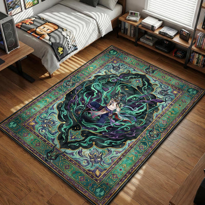 Xiao Yaksha Mask Rug - Genshin Impact Chair Mat