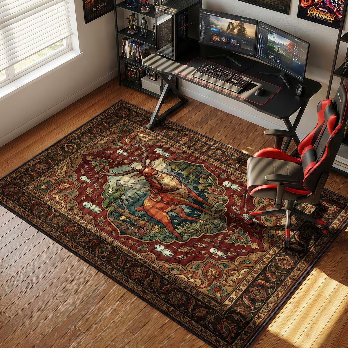 Yakul Red Elk Princess Mononoke Chair rug — main product view