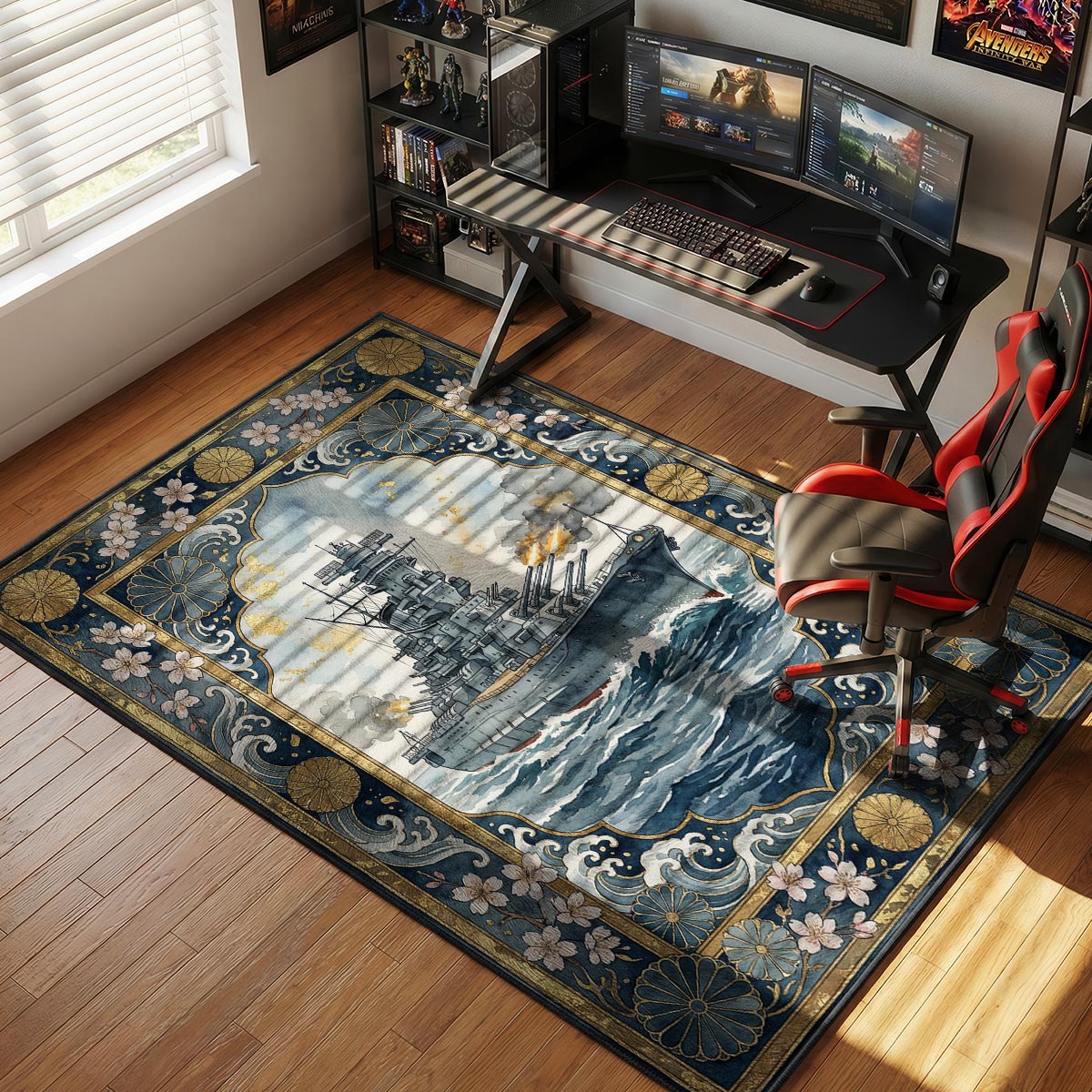 Yamato Imperial Waves Rug - World of Warships Mat