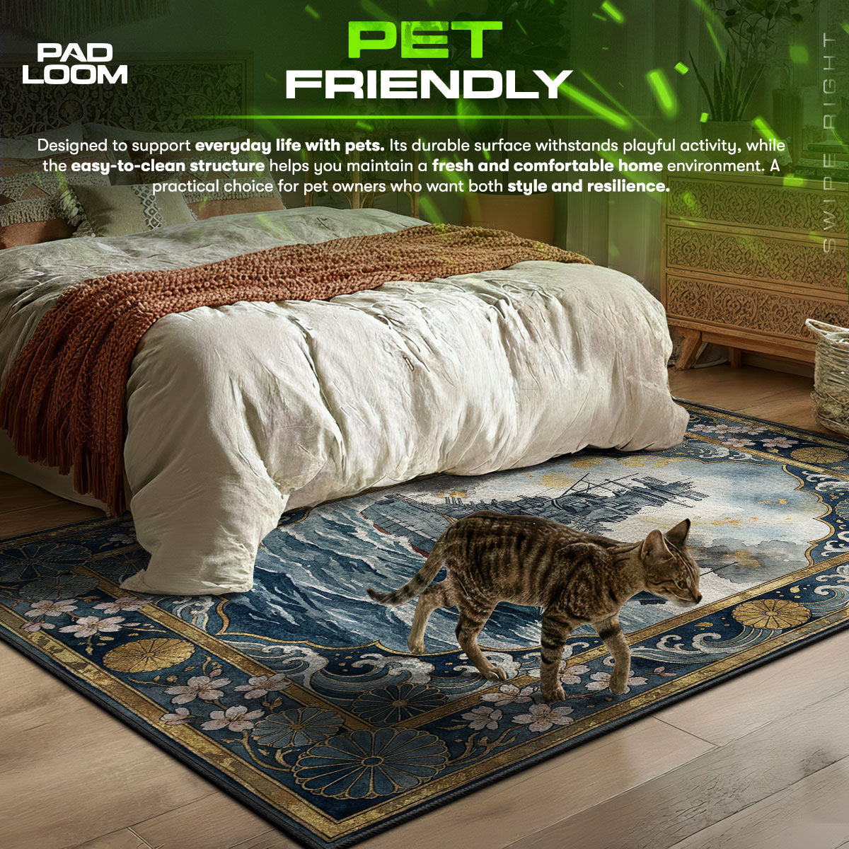 Yamato Imperial Waves Rug - World of Warships Mat