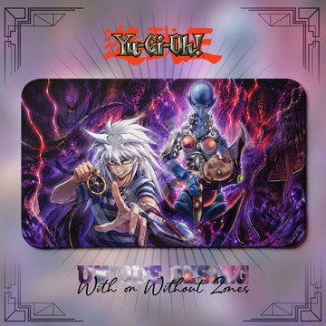 Yami Bakura Shadow Playmat – Yugioh TCG duel mat, 24 x 14 in