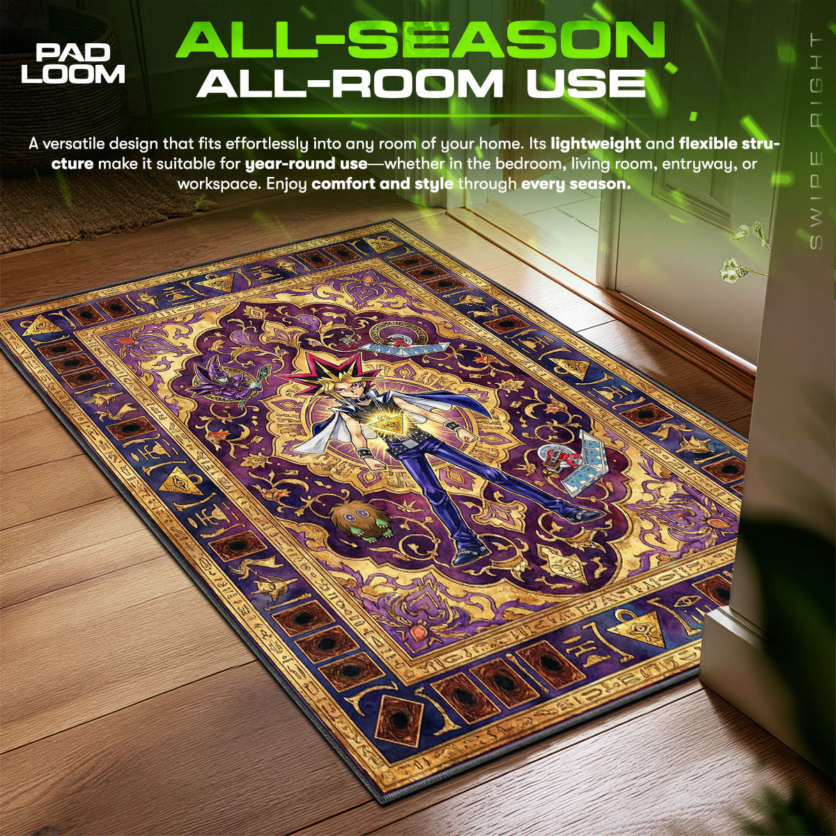 Yami Yugi Pharaoh Spirit Rug - Yu-Gi-Oh! Chair Mat | Padloom