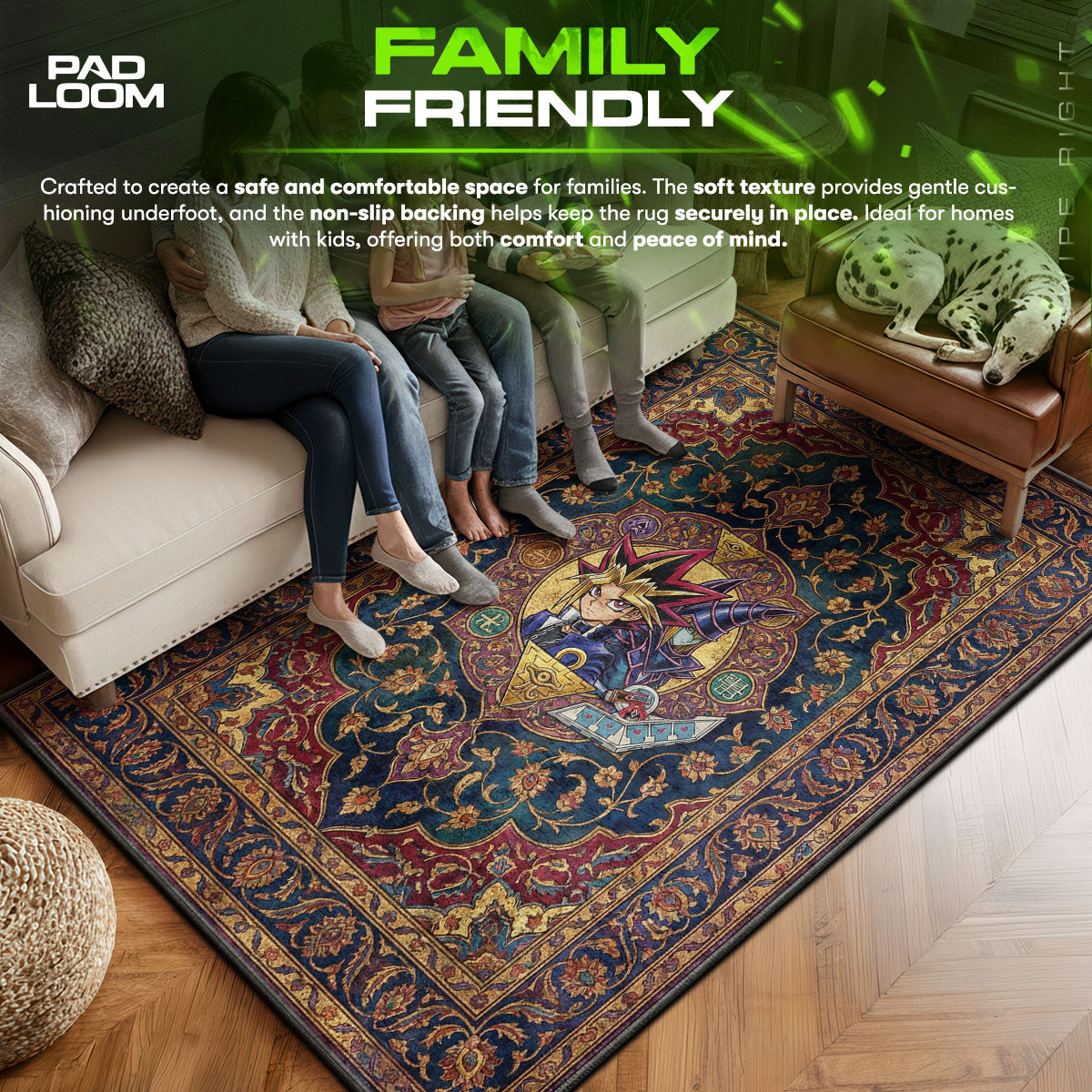 Yami Yugi Königlicher Kreis Teppich - Yu-Gi-Oh! Stuhlunterlage