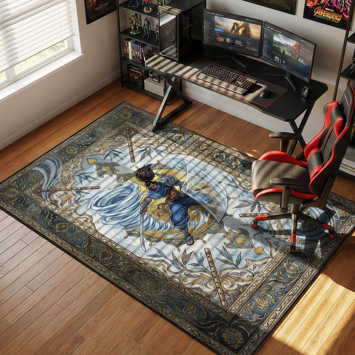 Yasuo Wind Technique Rug - League of Legends Chair Mat