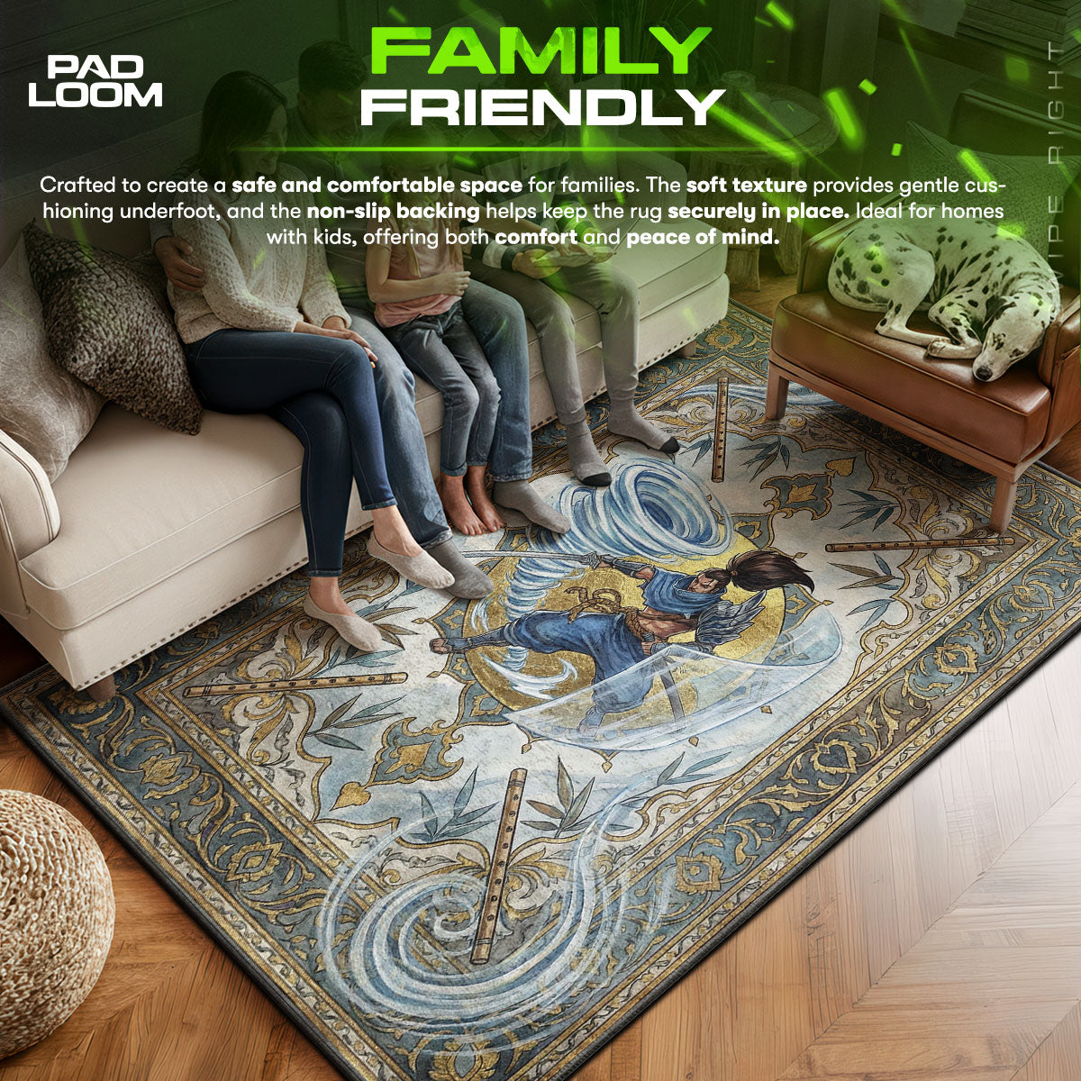 Yasuo Wind Technique Rug - League of Legends Chair Mat