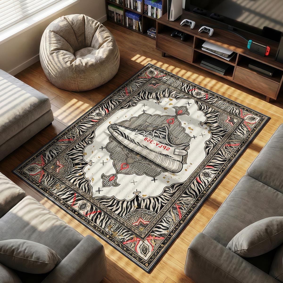 B-12 Rotes Protokollteppich - Streunende Stuhlmatte