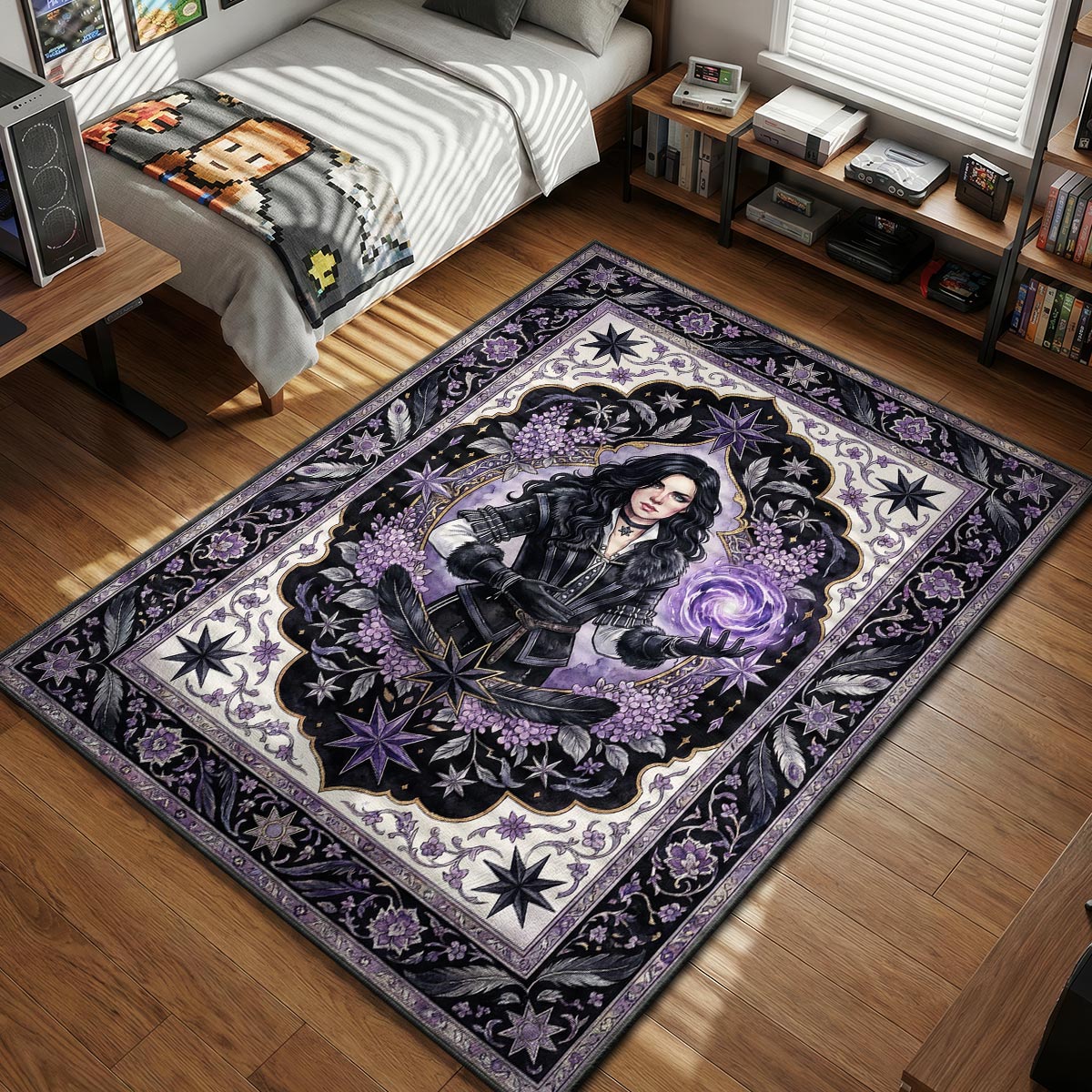 Witcher Rug Yennefer Violet Magic Rug - The Witcher 3 Chair Mat | Padloom