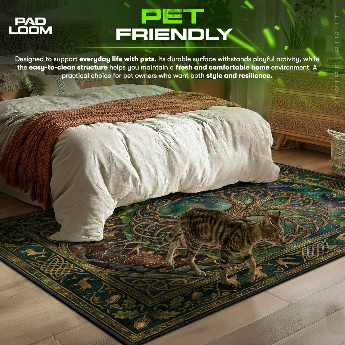 Yggdrasil Tree themed area rug for home decor fans