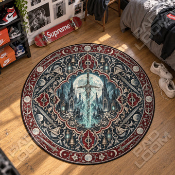 Yharnam Moonlit Round Rug - Bloodborne Chair Mat