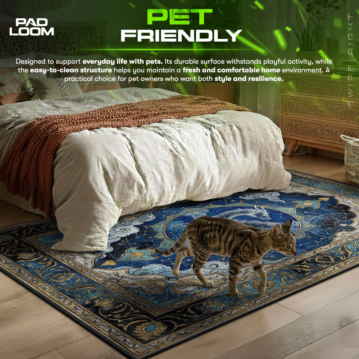 Yomigami Celestial Dragon Rug - Okami Chair Mat