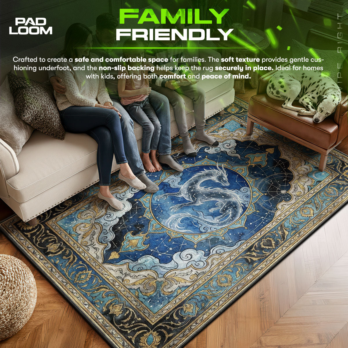 Yomigami Celestial Dragon Rug - Okami Chair Mat