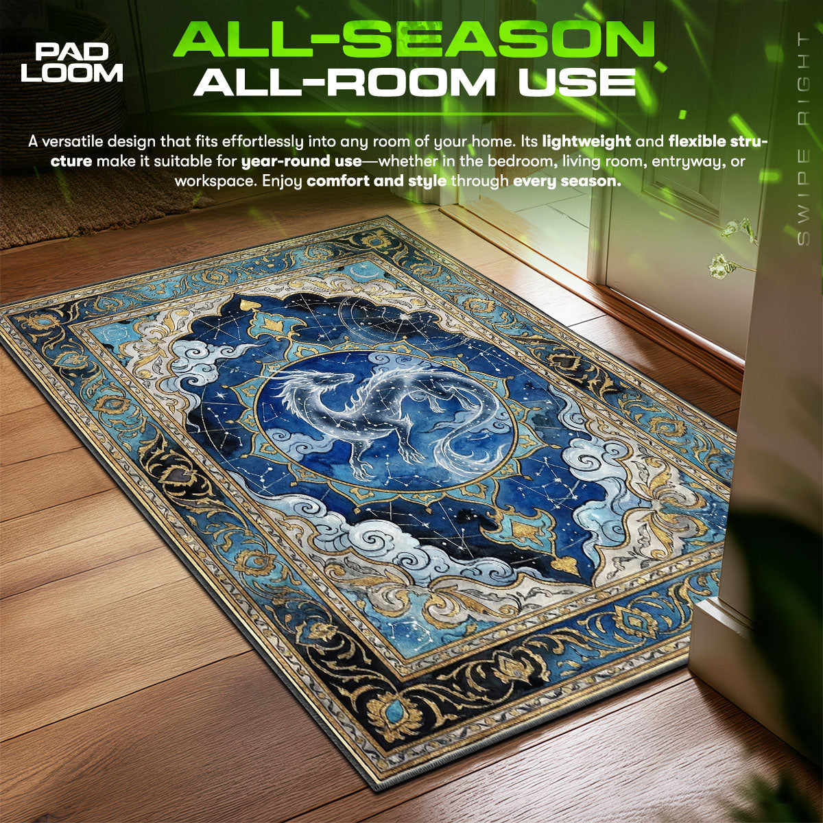 Yomigami Celestial Dragon Rug - Okami Chair Mat
