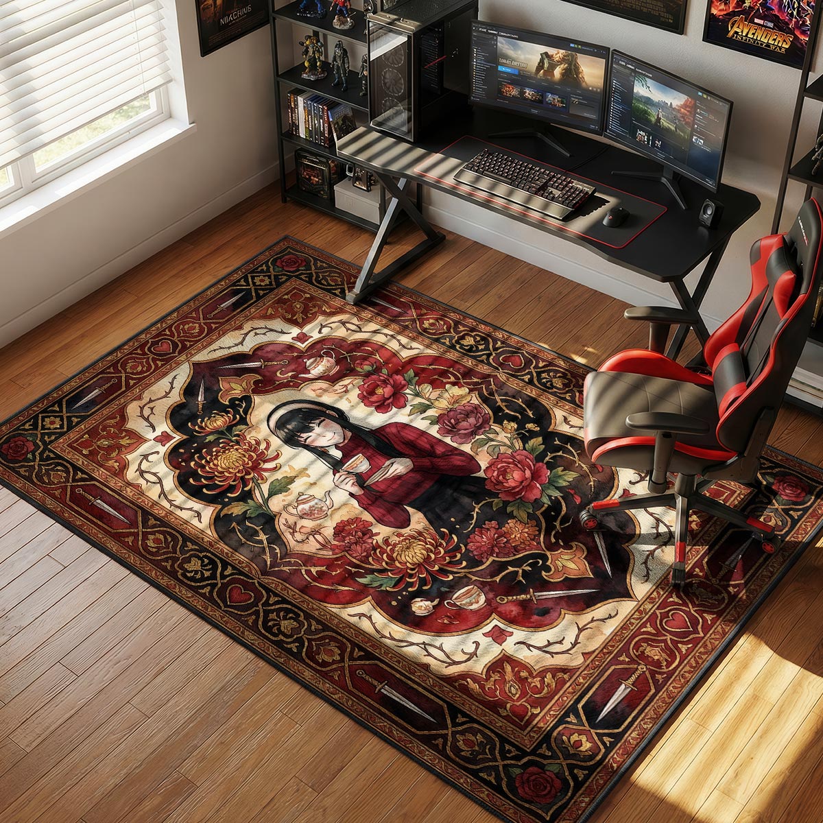 Yor Forger Tea Time Rug - Spy x Family Chair Mat