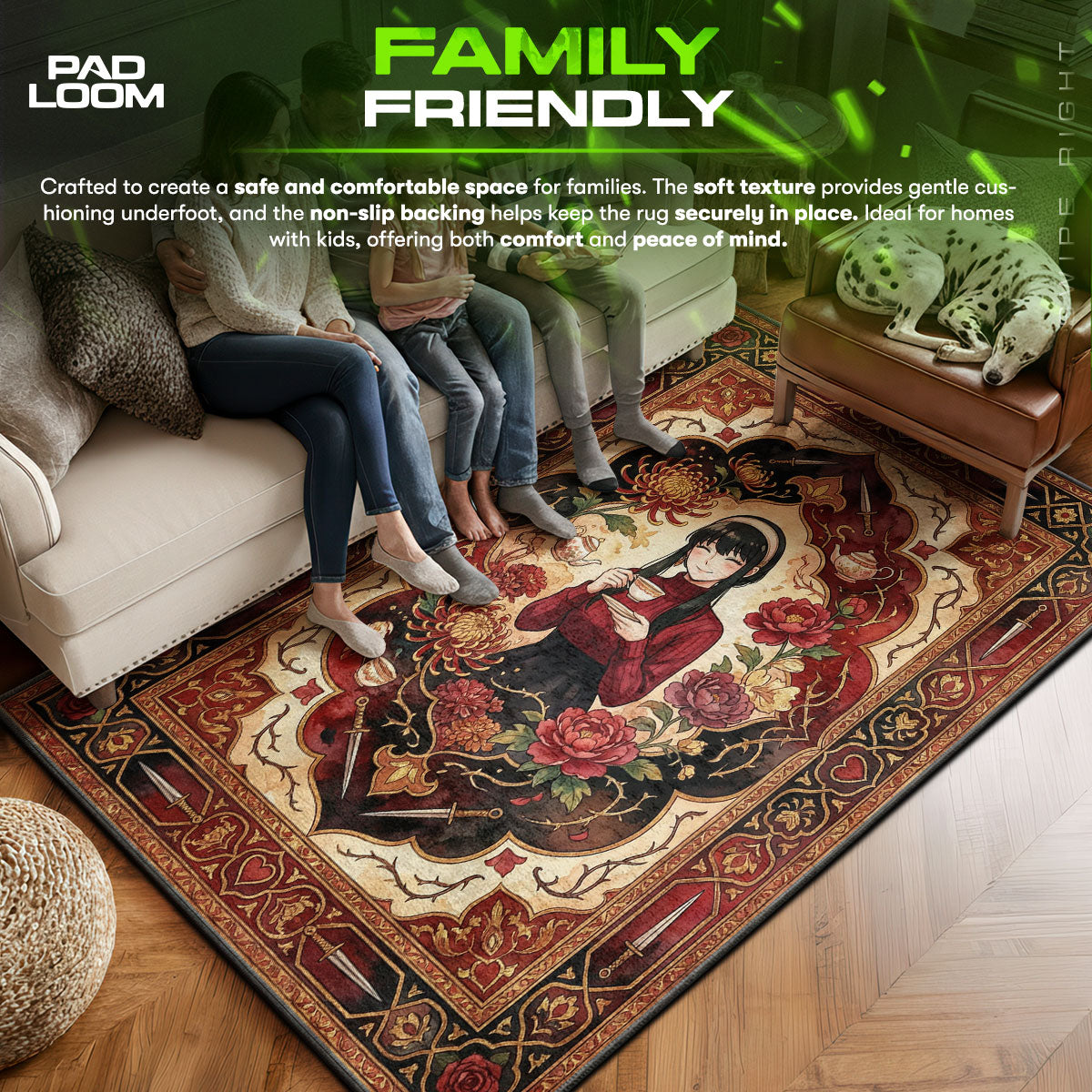 Yor Forger Tea Time Rug - Spy x Family Chair Mat