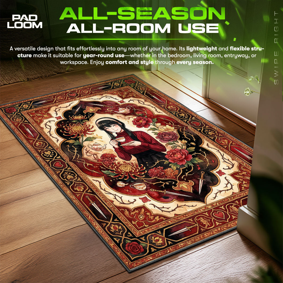 Yor Forger Tea Time Rug - Spy x Family Chair Mat