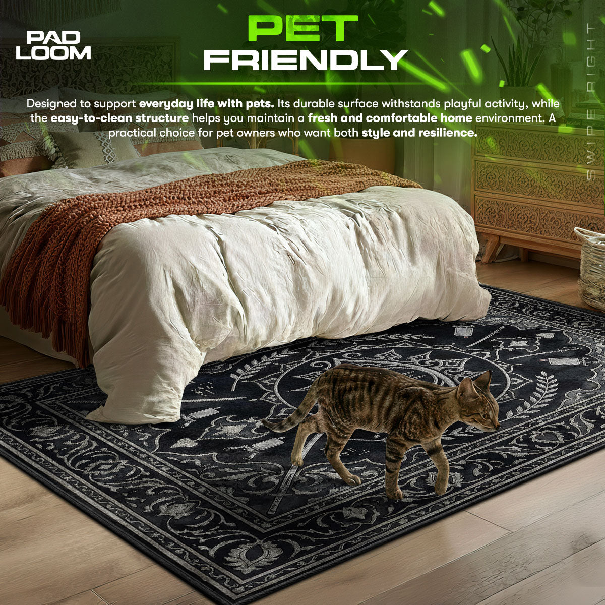 YoRHa Crest Gothic Rug - Nier Automata Chair Mat