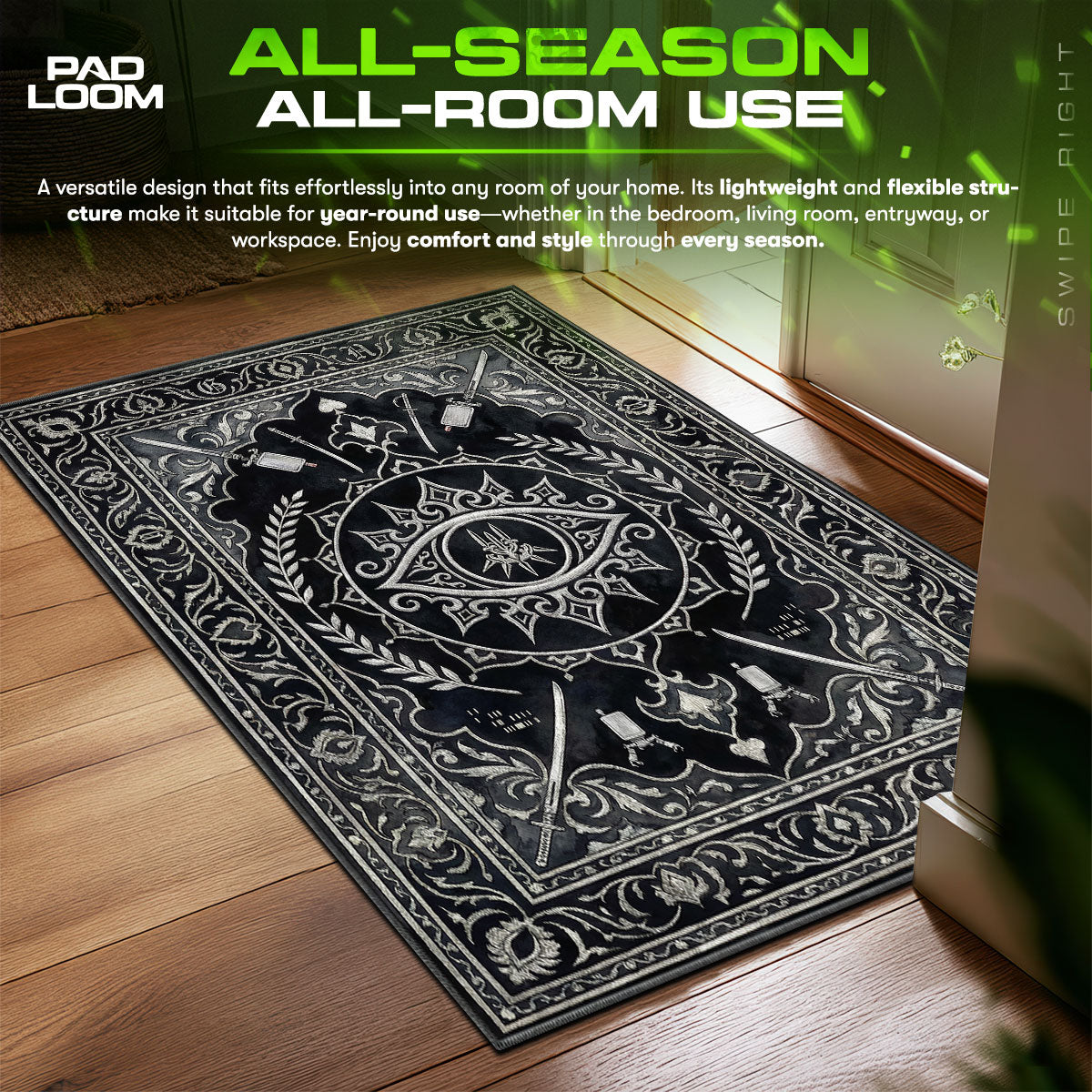 YoRHa Crest Gothic Rug - Nier Automata Chair Mat